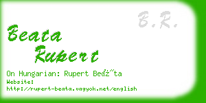 beata rupert business card